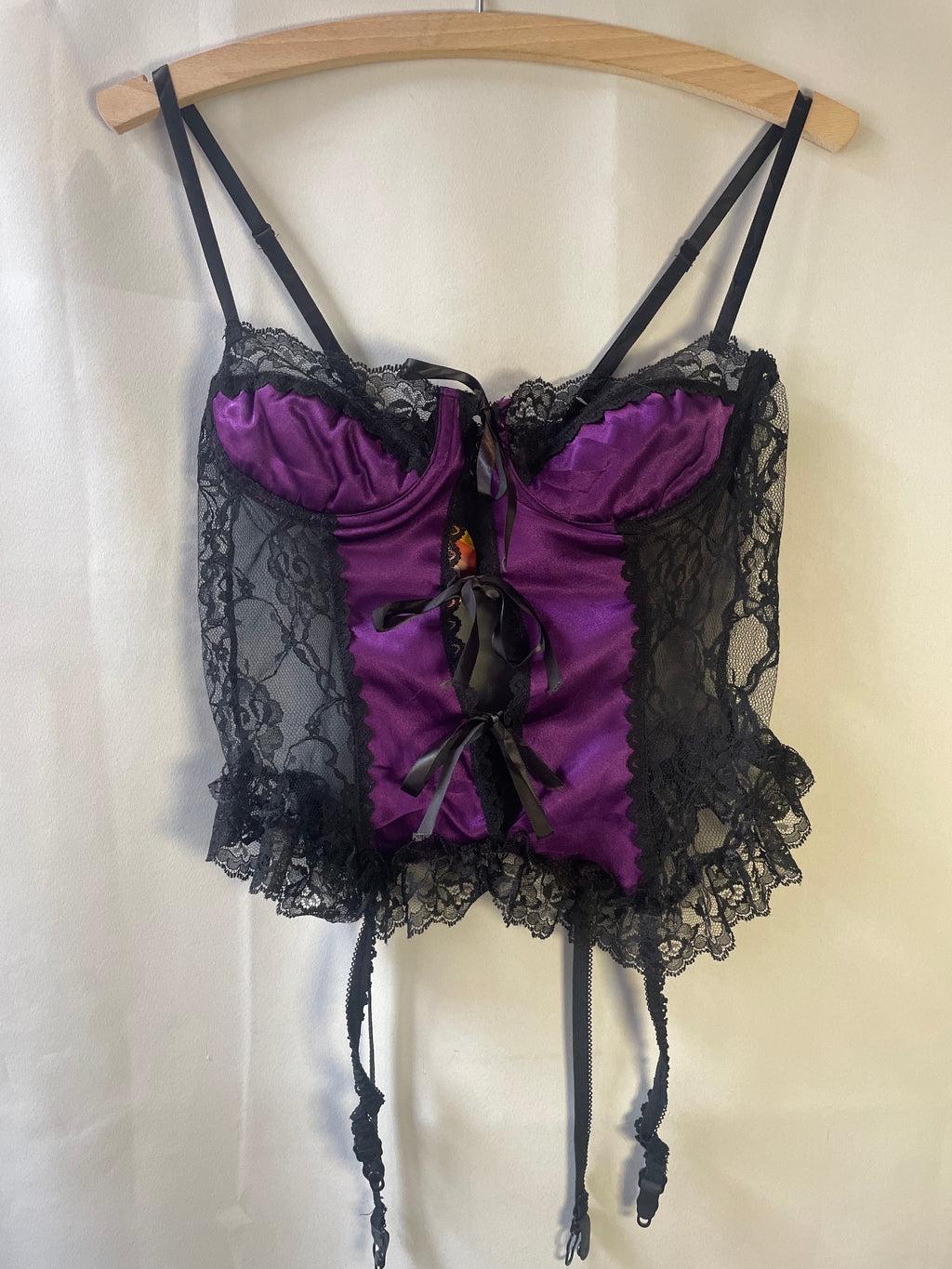 Haut dentelle mauve S