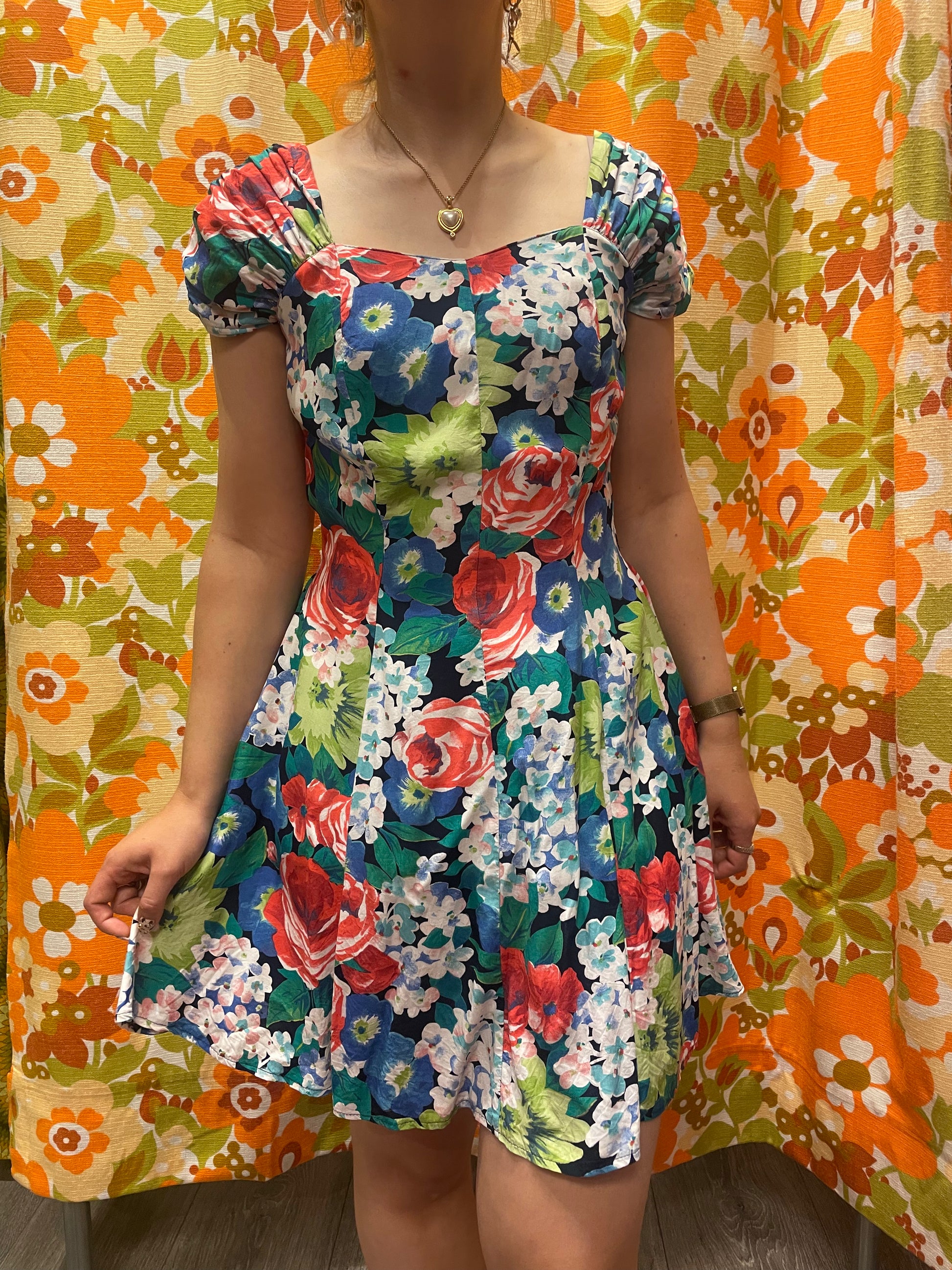 Robe fleurs corset M