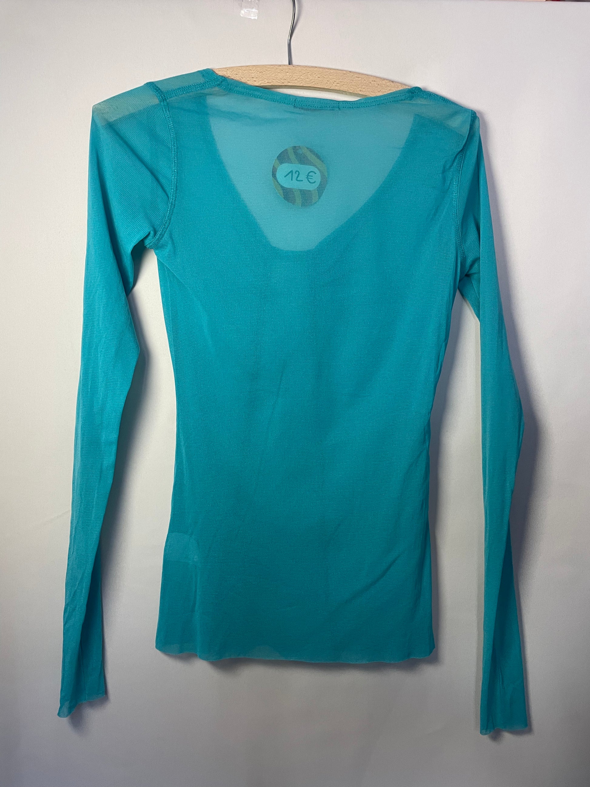 Top mesh turquoise S