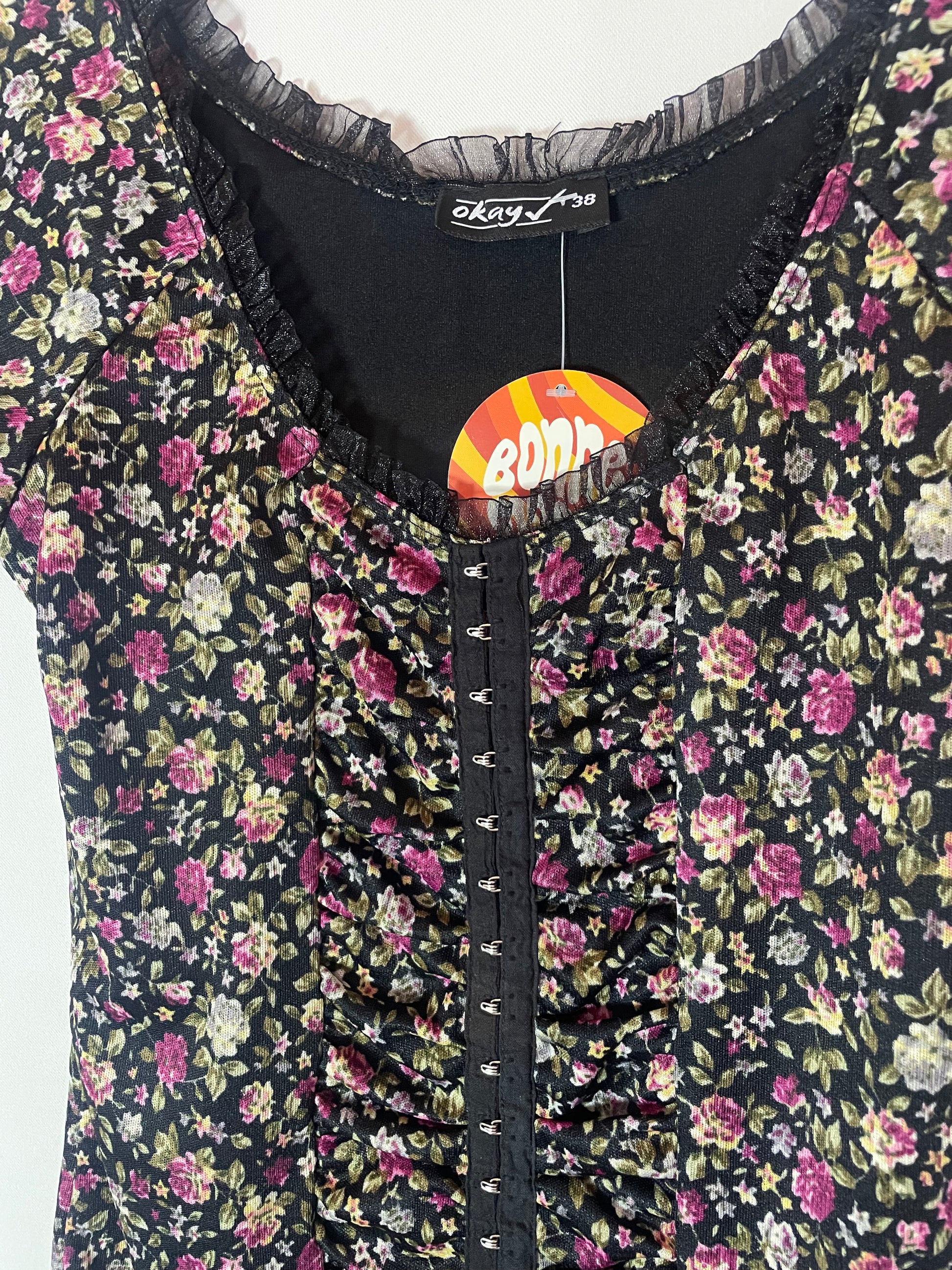 Top mesh fleurs M
