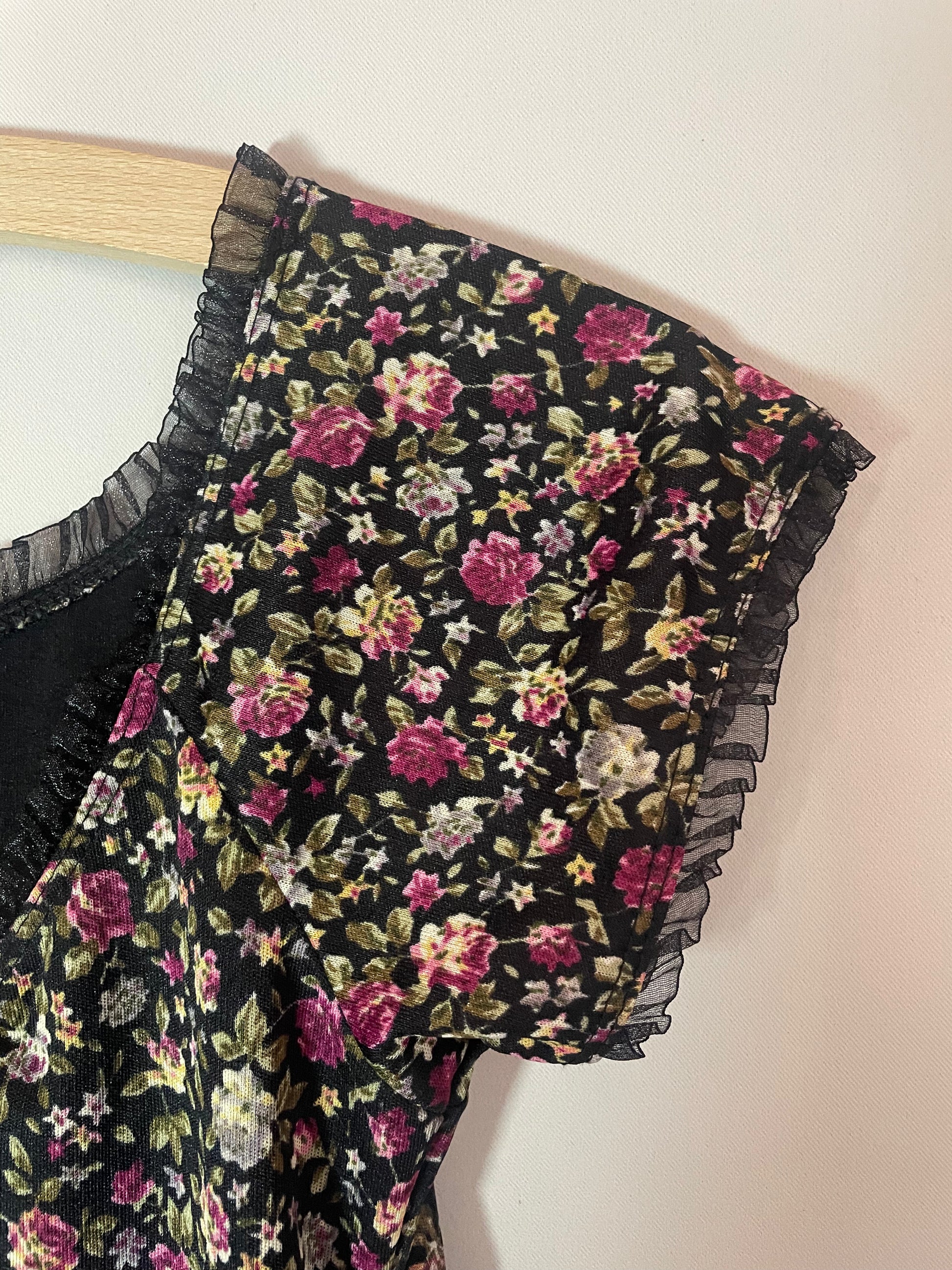 Top mesh fleurs M