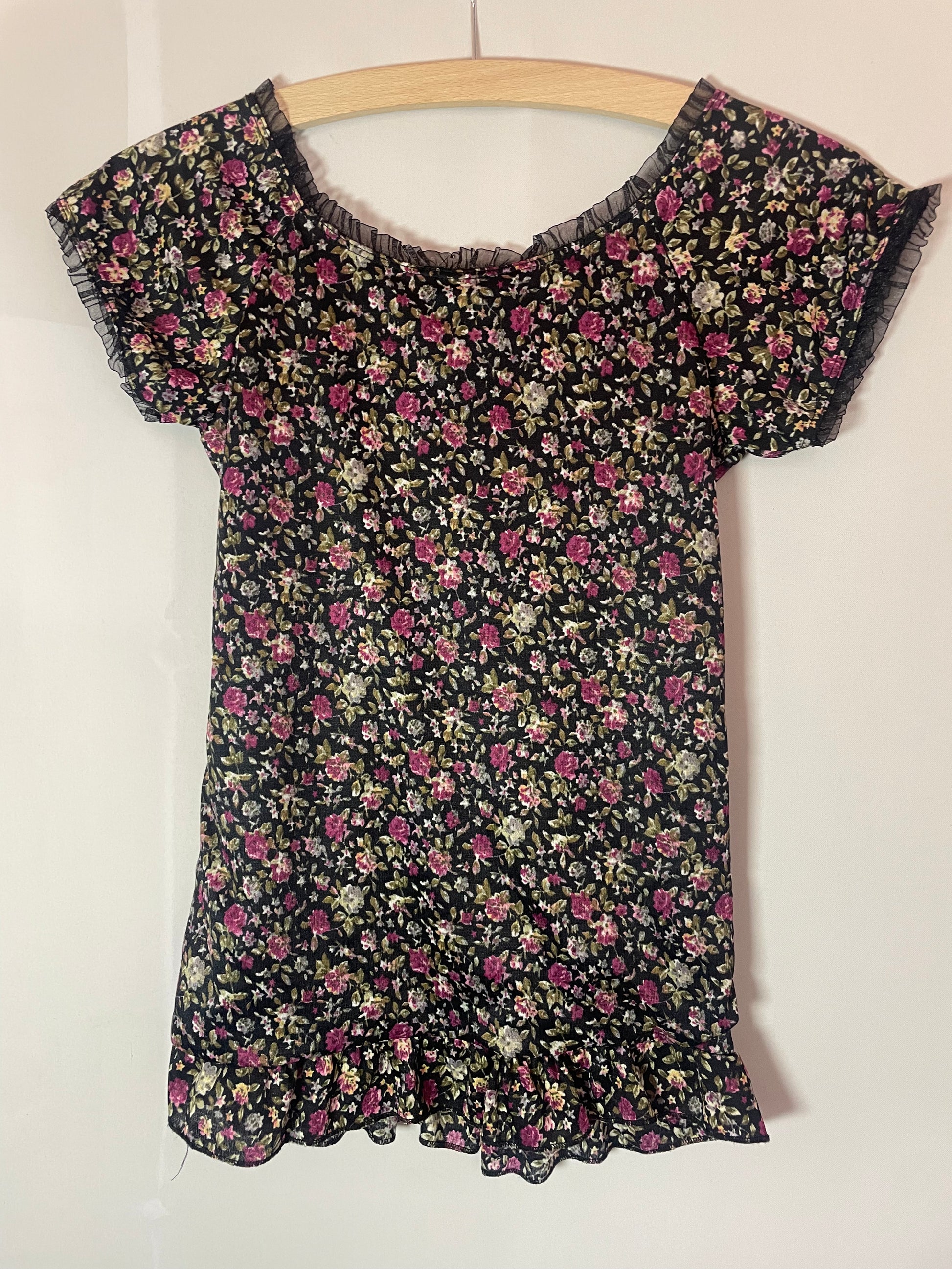 Top mesh fleurs M
